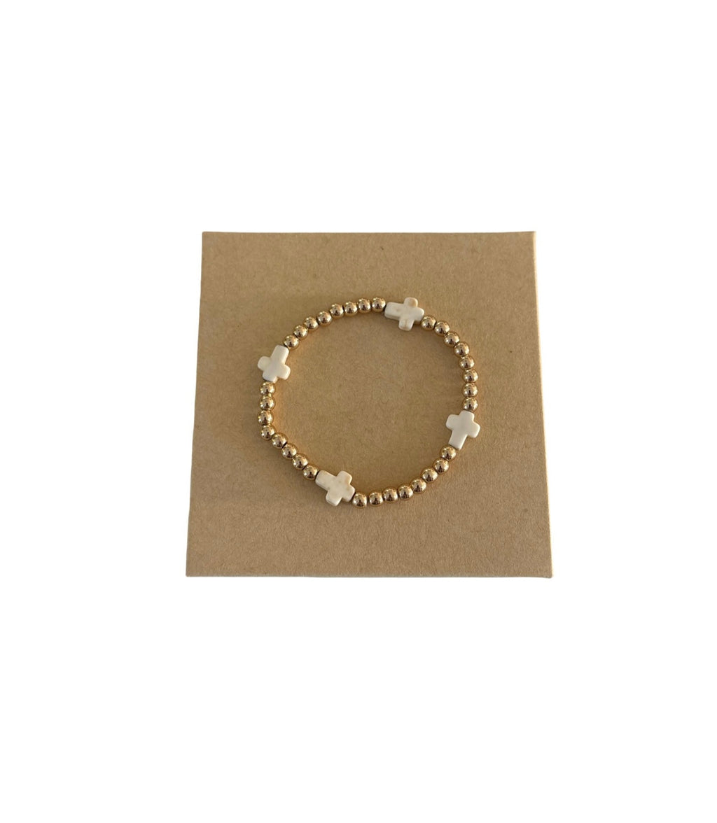 (Copy) Statement 3mm 14k gold filled Cross bracelet