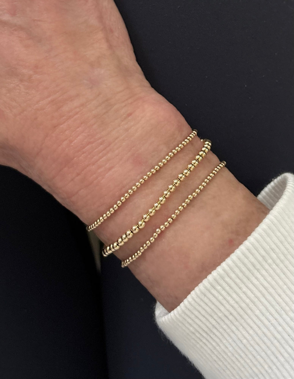 Lil Mini Petite Love me BUNDLE includes 3 bracelets. 2mm, 3mm, & 2mm
