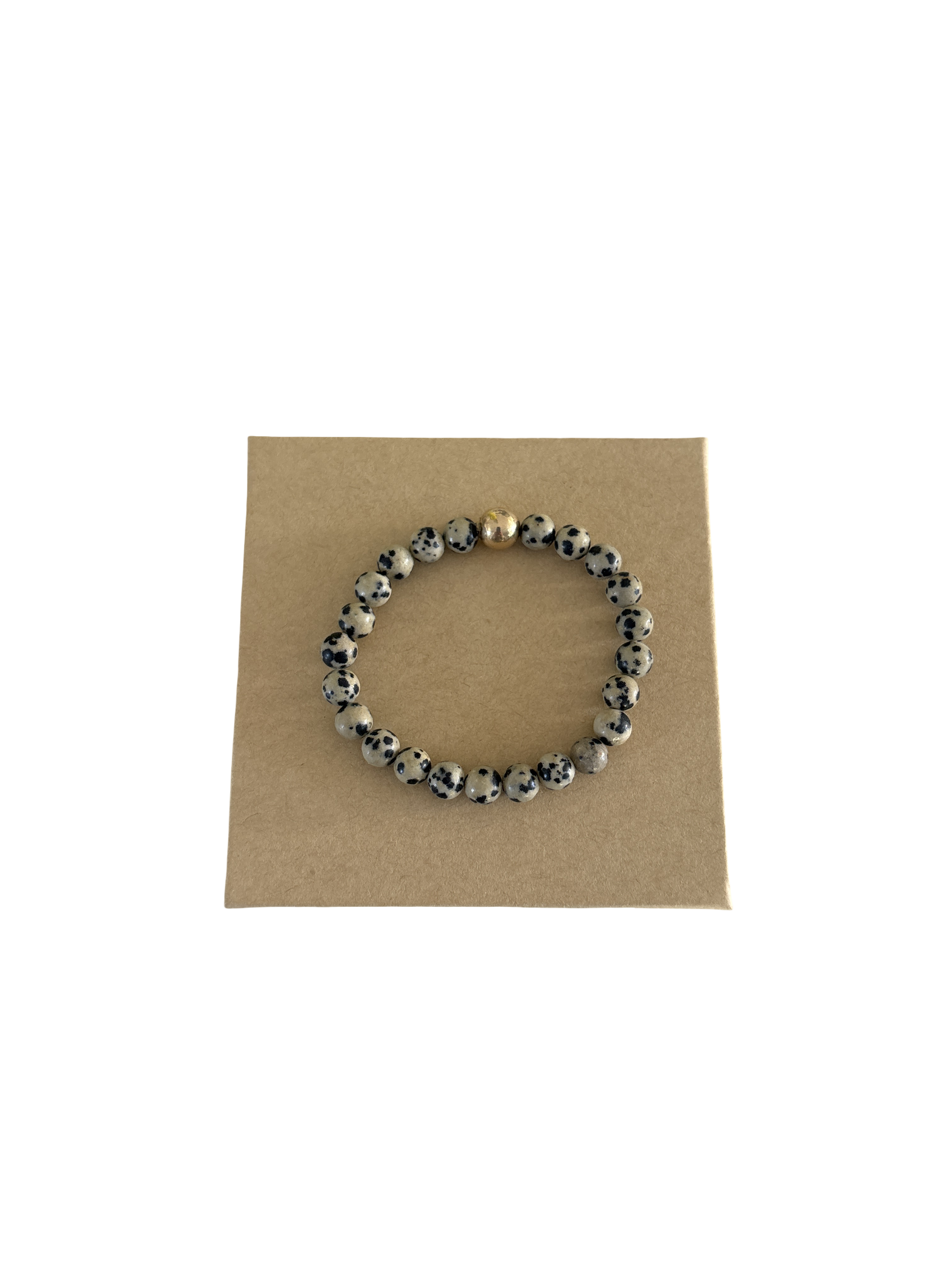 Statement 6mm dalmatian jasper gemstone bead accent 5 mm 14k gold filled bead