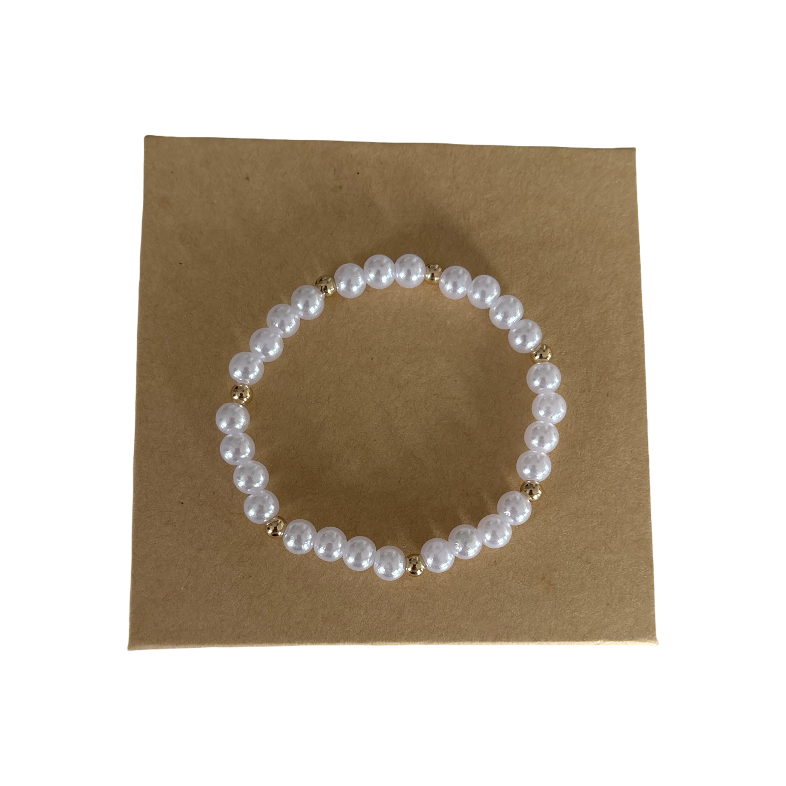Timeless 6mm Pearl with 3mm Gold Accent